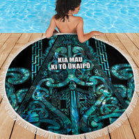 Maori Language Week Beach Blanket Kia Mau Ki To Ukaipo Paua Shell Color LT14 - Polynesian Pride