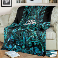 Maori Language Week Blanket Kia Mau Ki To Ukaipo Paua Shell Color LT14 - Polynesian Pride