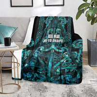 Maori Language Week Blanket Kia Mau Ki To Ukaipo Paua Shell Color LT14 - Polynesian Pride