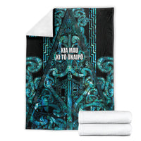 Maori Language Week Blanket Kia Mau Ki To Ukaipo Paua Shell Color LT14 - Polynesian Pride