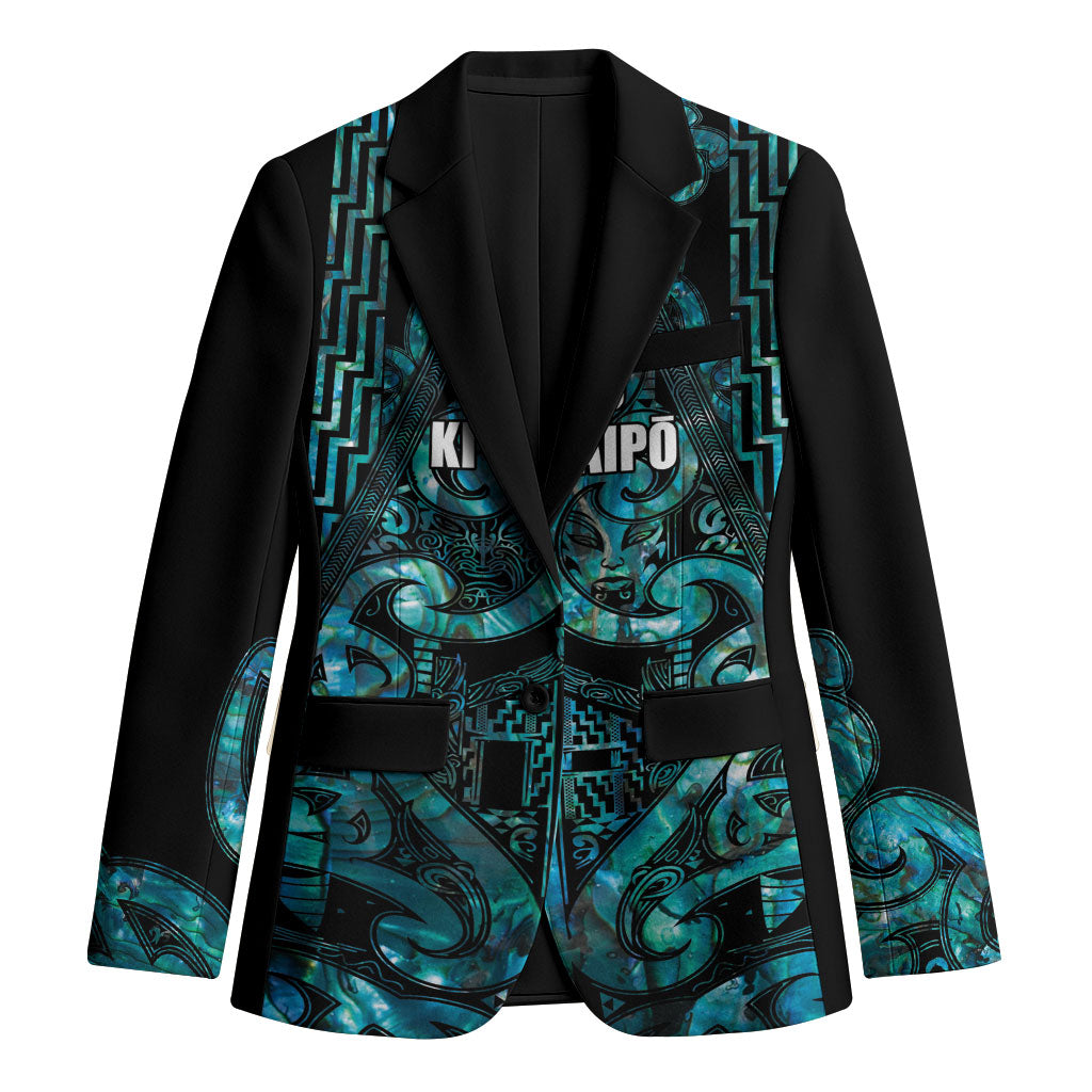 Maori Language Week Personalised Blazer Kia Mau Ki To Ukaipo Paua Shell Color LT14 Unisex Turquoise - Polynesian Pride