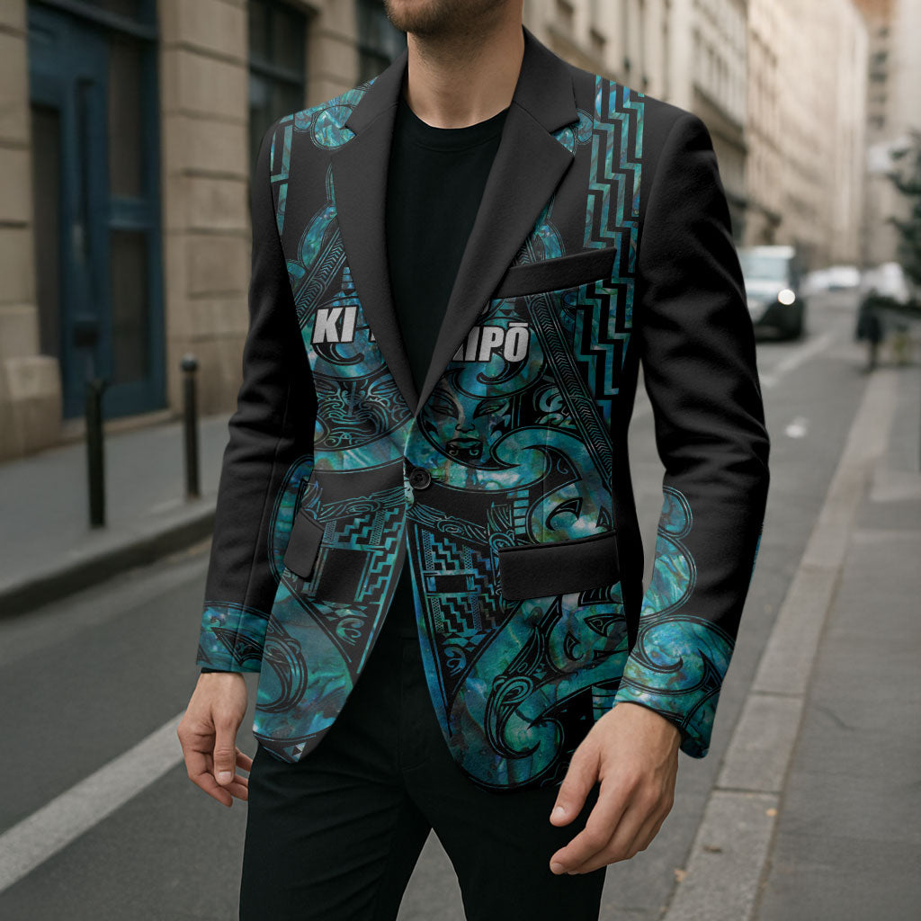 Maori Language Week Personalised Blazer Kia Mau Ki To Ukaipo Paua Shell Color LT14 - Polynesian Pride