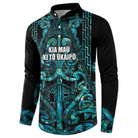 Maori Language Week Personalised Button Sweatshirt Kia Mau Ki To Ukaipo Paua Shell Color LT14 - Polynesian Pride