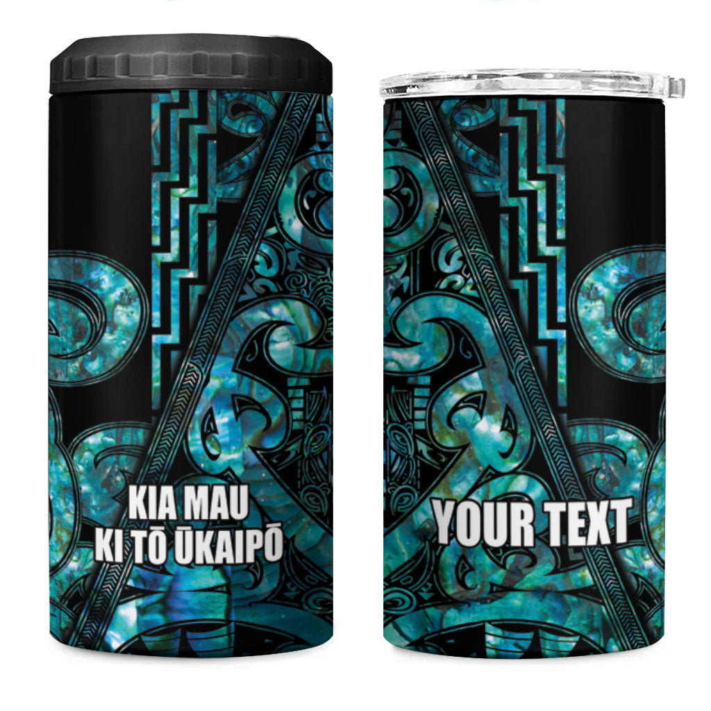 Maori Language Week Personalised 4 in 1 Can Cooler Tumbler Kia Mau Ki To Ukaipo Paua Shell Color LT14 One Size: 16 oz Turquoise - Polynesian Pride