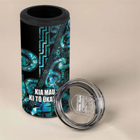 Maori Language Week Personalised 4 in 1 Can Cooler Tumbler Kia Mau Ki To Ukaipo Paua Shell Color LT14 - Polynesian Pride
