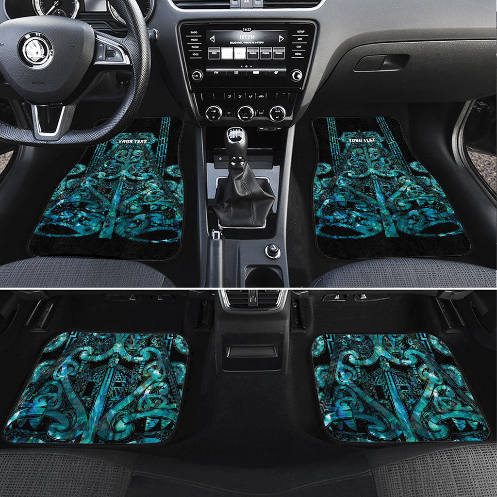 Maori Language Week Personalised Car Mats Kia Mau Ki To Ukaipo Paua Shell Color LT14 Set 4pcs Turquoise - Polynesian Pride