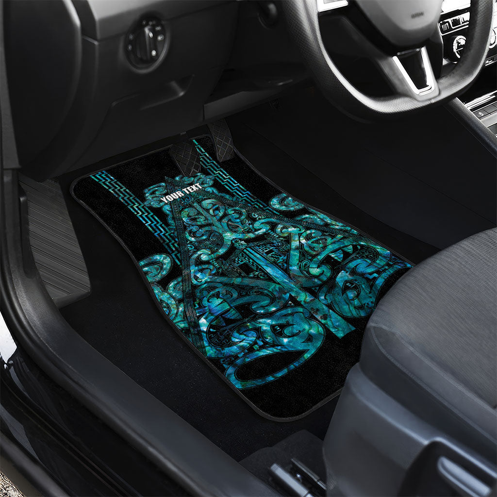 Maori Language Week Personalised Car Mats Kia Mau Ki To Ukaipo Paua Shell Color LT14 - Polynesian Pride