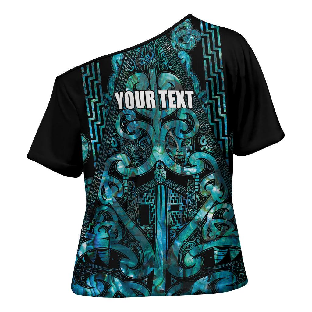 Maori Language Week Personalised Cross Shoulder Shirt Kia Mau Ki To Ukaipo Paua Shell Color LT14 - Polynesian Pride