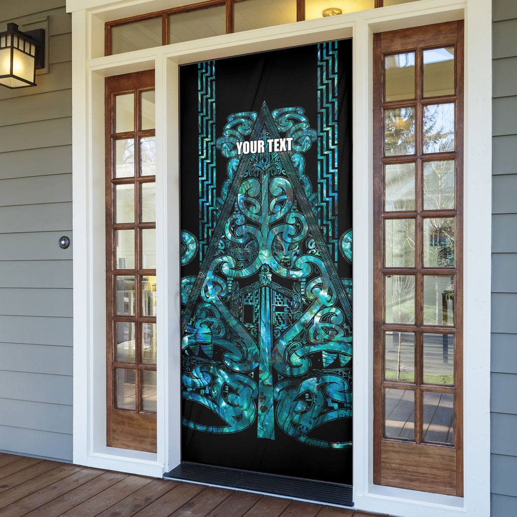 Maori Language Week Personalised Door Cover Kia Mau Ki To Ukaipo Paua Shell Color LT14 - Polynesian Pride