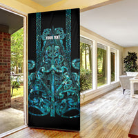 Maori Language Week Personalised Door Cover Kia Mau Ki To Ukaipo Paua Shell Color LT14 - Polynesian Pride
