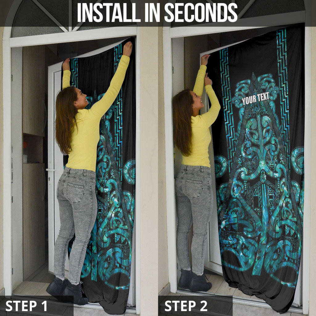 Maori Language Week Personalised Door Cover Kia Mau Ki To Ukaipo Paua Shell Color LT14 - Polynesian Pride