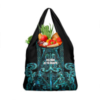 Maori Language Week Grocery Bag Kia Mau Ki To Ukaipo Paua Shell Color LT14 1-pack One Size Turquoise - Polynesian Pride
