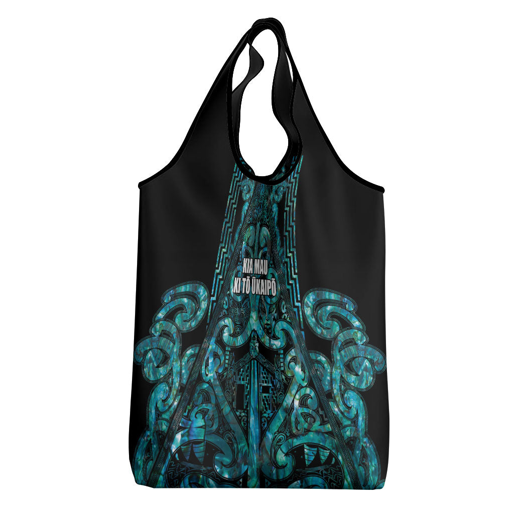Maori Language Week Grocery Bag Kia Mau Ki To Ukaipo Paua Shell Color LT14 - Polynesian Pride