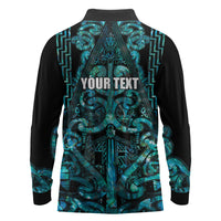 Maori Language Week Personalised Long Sleeve Polo Shirt Kia Mau Ki To Ukaipo Paua Shell Color LT14 - Polynesian Pride