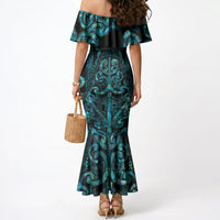 Maori Language Week Personalised Mermaid Dress Kia Mau Ki To Ukaipo Paua Shell Color LT14 - Polynesian Pride