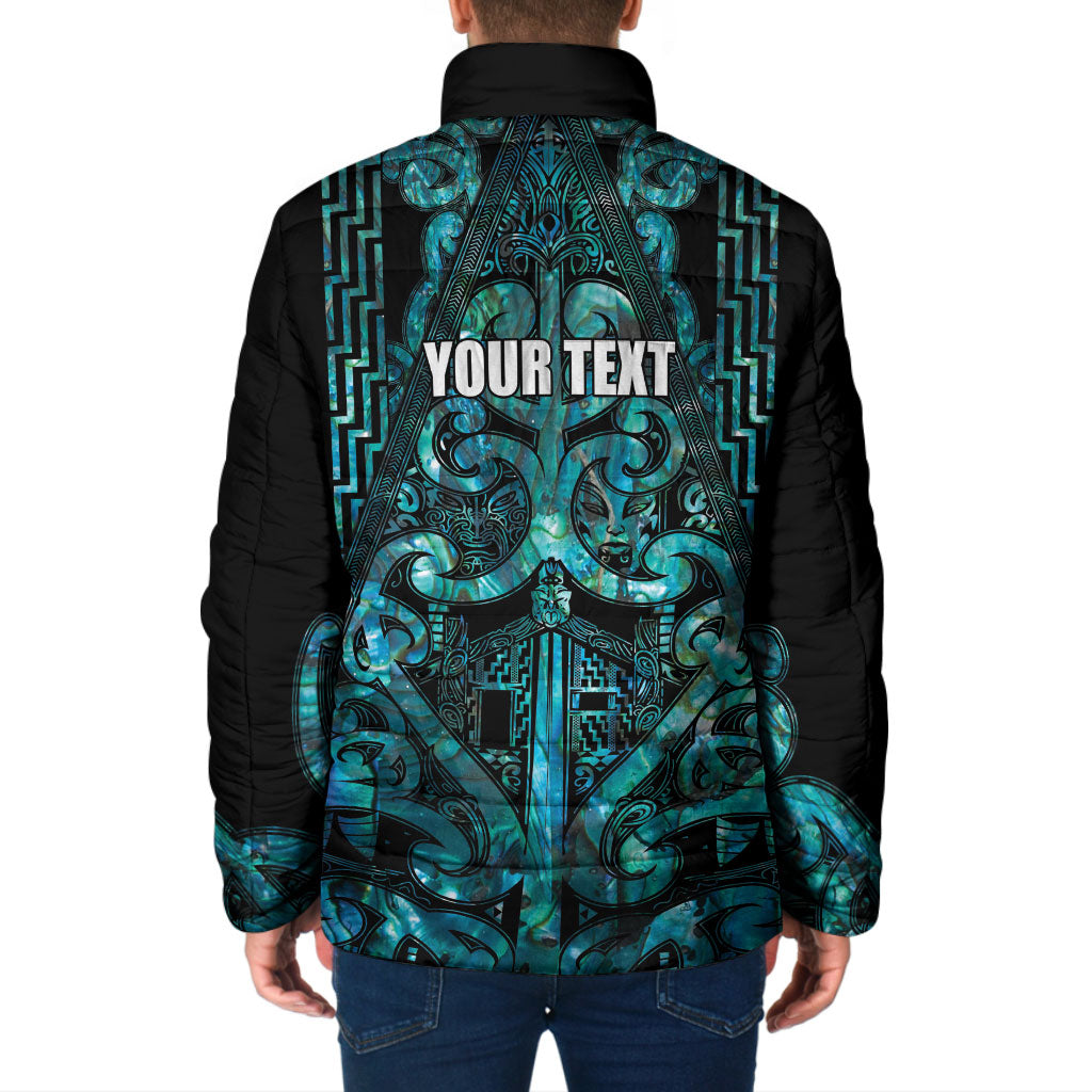 Maori Language Week Personalised Padded Jacket Kia Mau Ki To Ukaipo Paua Shell Color LT14 - Polynesian Pride