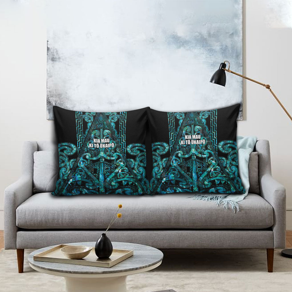 Maori Language Week Pillow Cover Kia Mau Ki To Ukaipo Paua Shell Color LT14 - Polynesian Pride