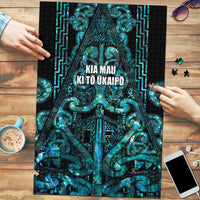 Maori Language Week Puzzle Kia Mau Ki To Ukaipo Paua Shell Color LT14 Turquoise - Polynesian Pride