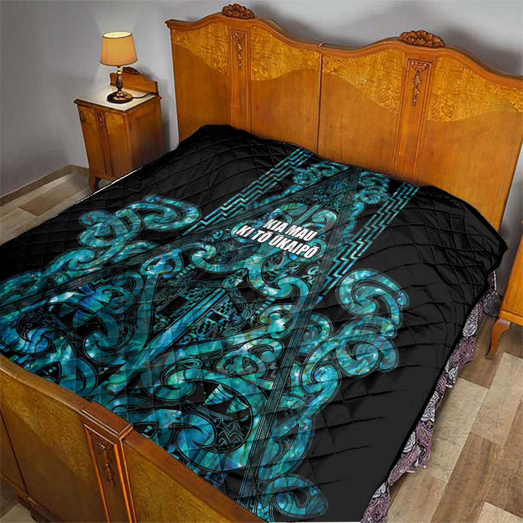 Maori Language Week Quilt Kia Mau Ki To Ukaipo Paua Shell Color LT14 - Polynesian Pride