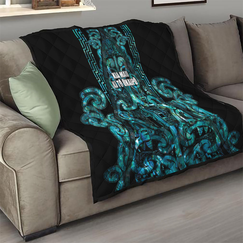 Maori Language Week Quilt Kia Mau Ki To Ukaipo Paua Shell Color LT14 - Polynesian Pride