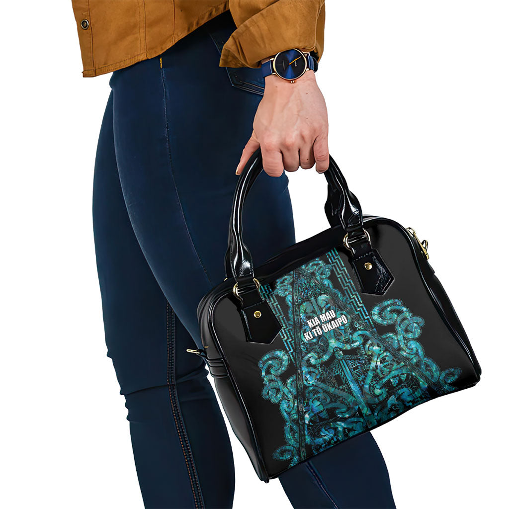 Maori Language Week Shoulder Handbag Kia Mau Ki To Ukaipo Paua Shell Color LT14 - Polynesian Pride