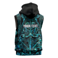 Maori Language Week Personalised Sleeveless Hoodie Kia Mau Ki To Ukaipo Paua Shell Color LT14 - Polynesian Pride