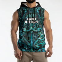 Maori Language Week Personalised Sleeveless Hoodie Kia Mau Ki To Ukaipo Paua Shell Color LT14 - Polynesian Pride