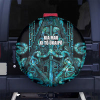 Maori Language Week Spare Tire Cover Kia Mau Ki To Ukaipo Paua Shell Color LT14 No hole Turquoise - Polynesian Pride