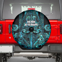 Maori Language Week Spare Tire Cover Kia Mau Ki To Ukaipo Paua Shell Color LT14 - Polynesian Pride