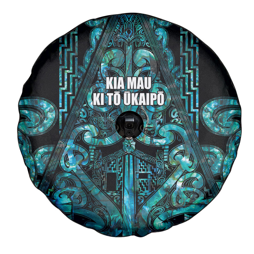 Maori Language Week Spare Tire Cover Kia Mau Ki To Ukaipo Paua Shell Color LT14 - Polynesian Pride