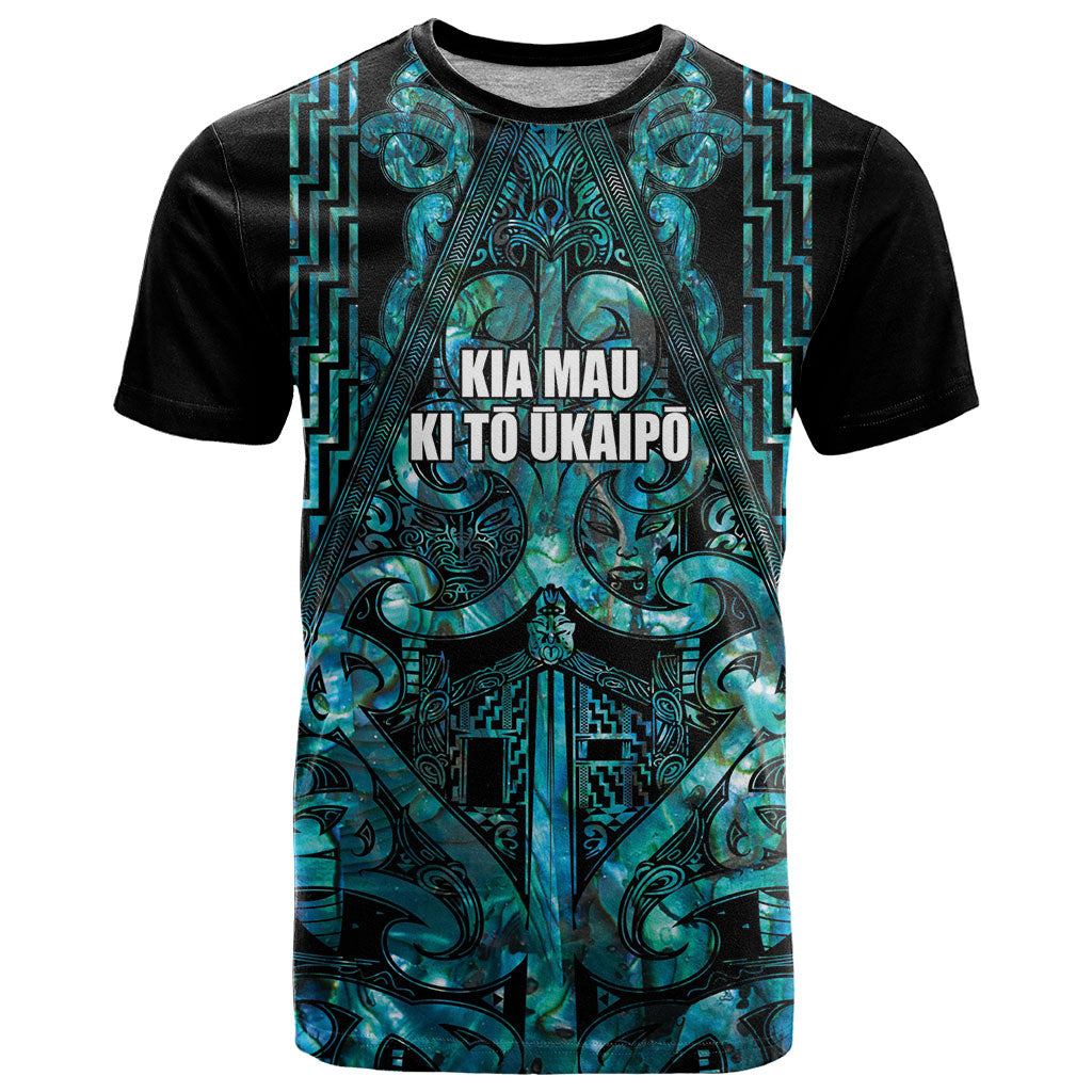 Maori Language Week Personalised T Shirt Kia Mau Ki To Ukaipo Paua Shell Color