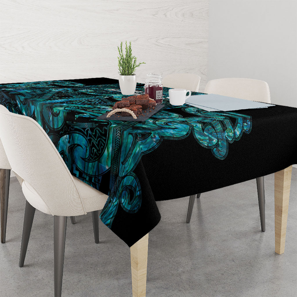 Maori Language Week Tablecloth Kia Mau Ki To Ukaipo Paua Shell Color LT14 - Polynesian Pride