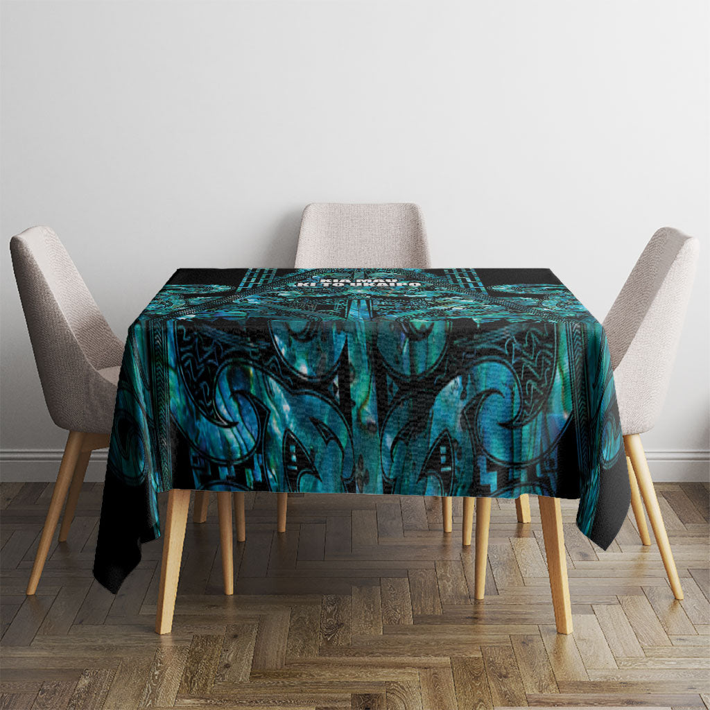 Maori Language Week Tablecloth Kia Mau Ki To Ukaipo Paua Shell Color LT14 - Polynesian Pride