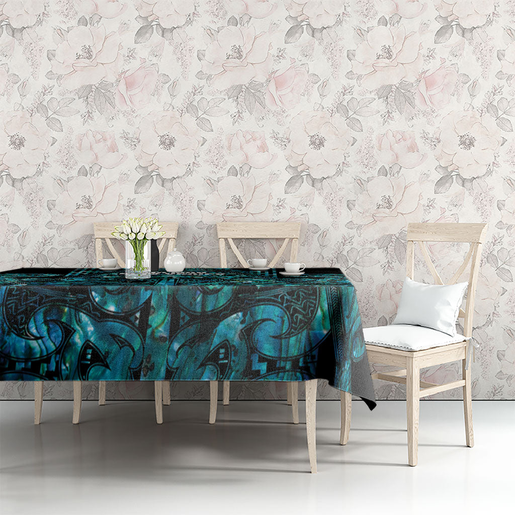 Maori Language Week Tablecloth Kia Mau Ki To Ukaipo Paua Shell Color LT14 - Polynesian Pride