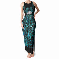 Maori Language Week Personalised Tank Maxi Dress Kia Mau Ki To Ukaipo Paua Shell Color LT14 Women Turquoise - Polynesian Pride