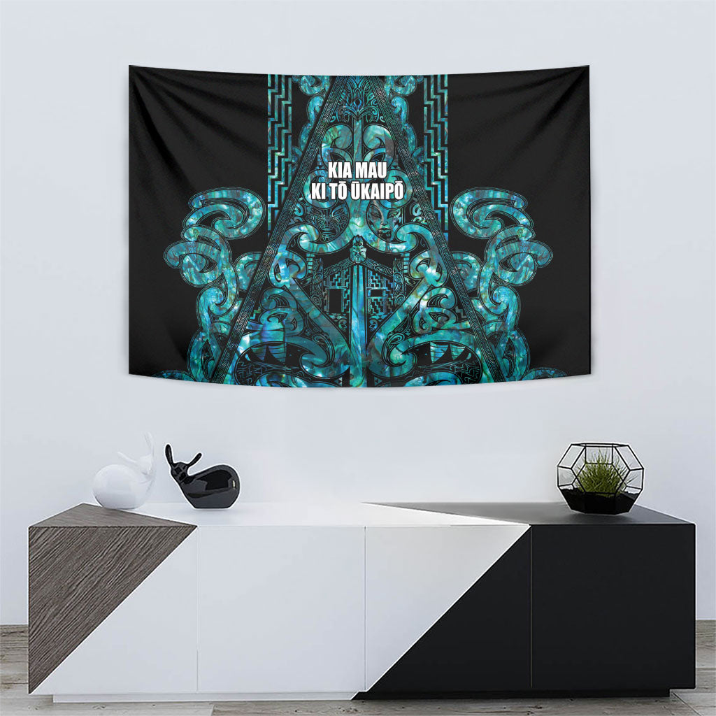 Maori Language Week Tapestry Kia Mau Ki To Ukaipo Paua Shell Color LT14 - Polynesian Pride