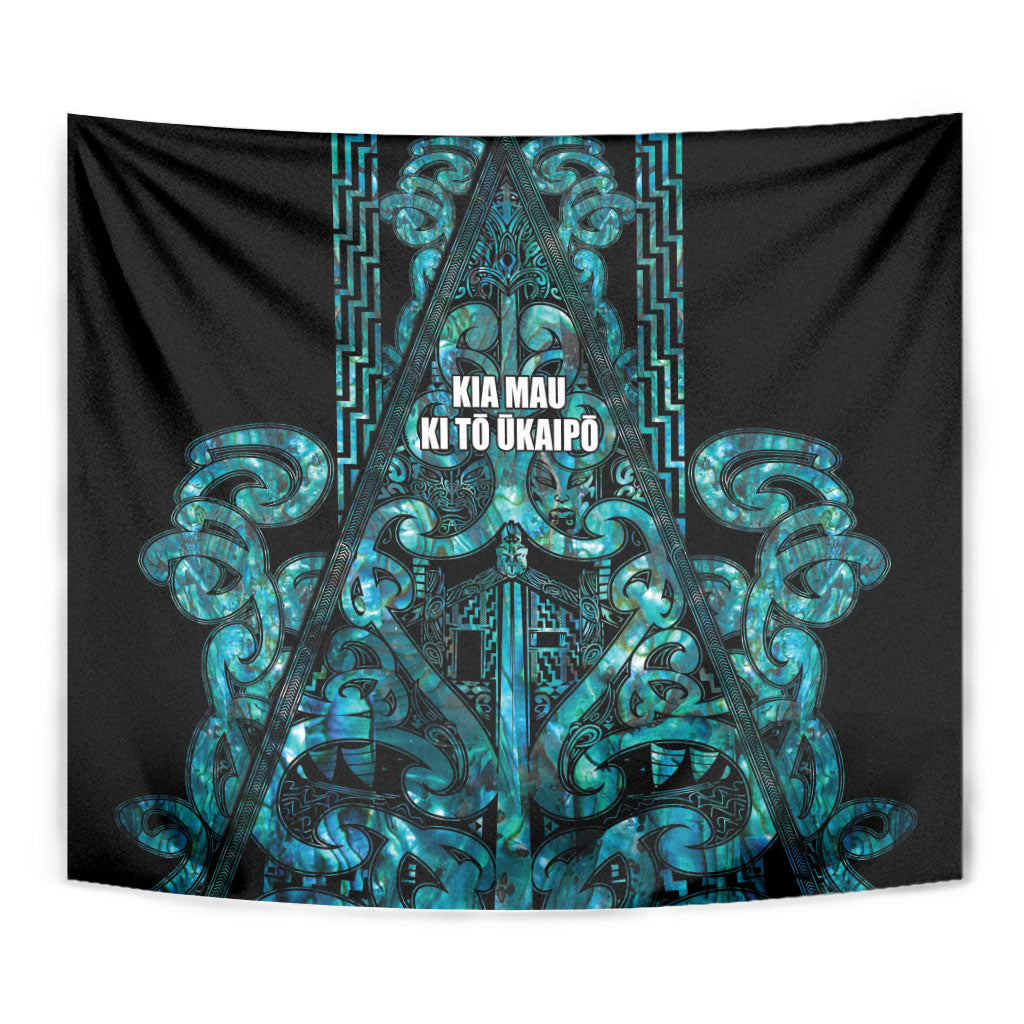 Maori Language Week Tapestry Kia Mau Ki To Ukaipo Paua Shell Color LT14 - Polynesian Pride