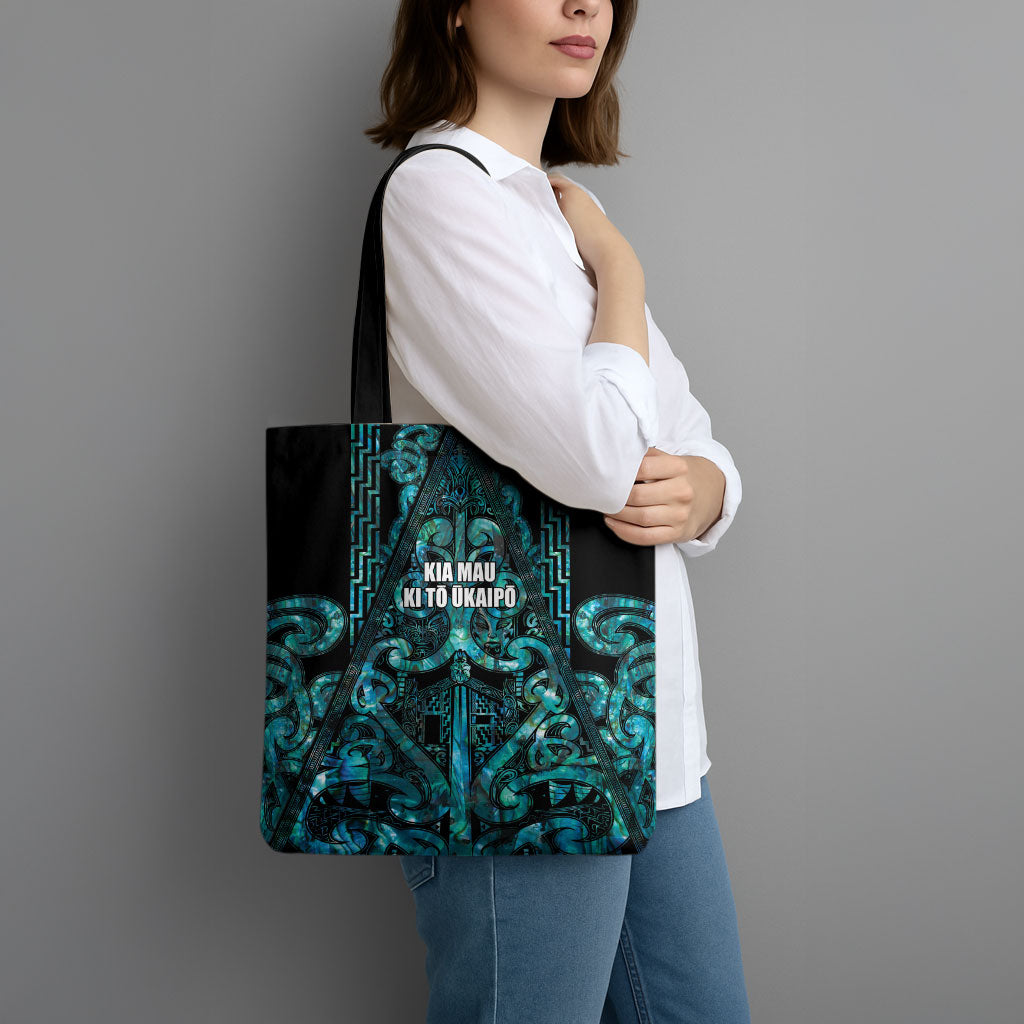 Maori Language Week Tote Bag Kia Mau Ki To Ukaipo Paua Shell Color LT14 - Polynesian Pride