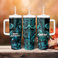Maori Language Week Personalised Tumbler With Handle Kia Mau Ki To Ukaipo Paua Shell Color LT14 - Polynesian Pride