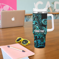 Maori Language Week Personalised Tumbler With Handle Kia Mau Ki To Ukaipo Paua Shell Color LT14 - Polynesian Pride