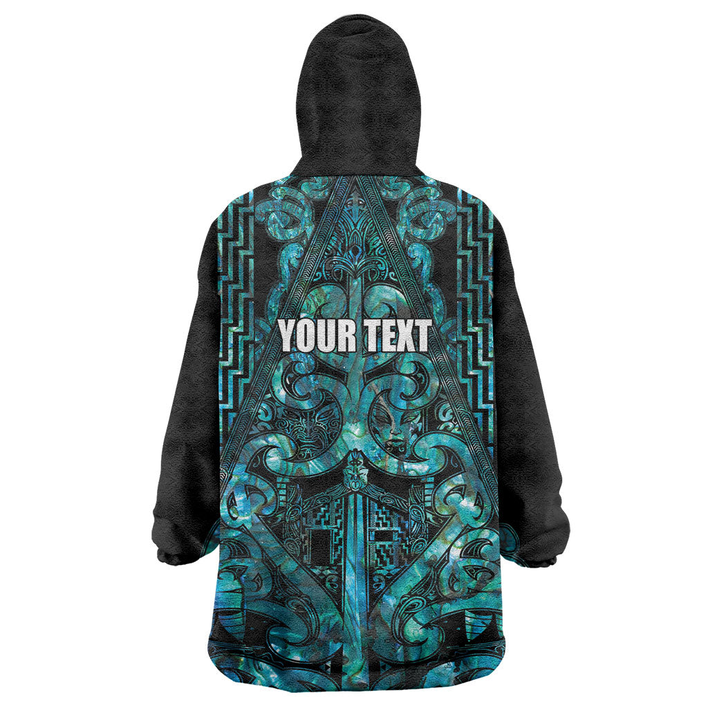 Maori Language Week Personalised Wearable Blanket Hoodie Kia Mau Ki To Ukaipo Paua Shell Color LT14 - Polynesian Pride