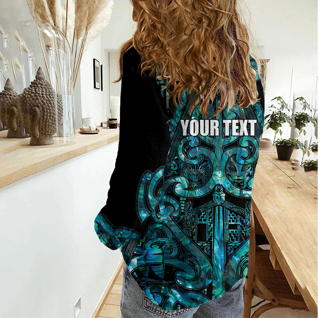Maori Language Week Personalised Women Casual Shirt Kia Mau Ki To Ukaipo Paua Shell Color LT14 - Polynesian Pride