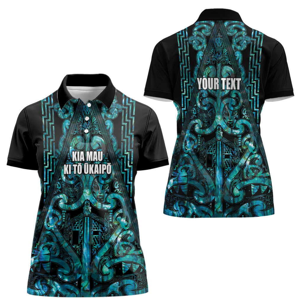 Maori Language Week Personalised Women Polo Shirt Kia Mau Ki To Ukaipo Paua Shell Color LT14 - Polynesian Pride