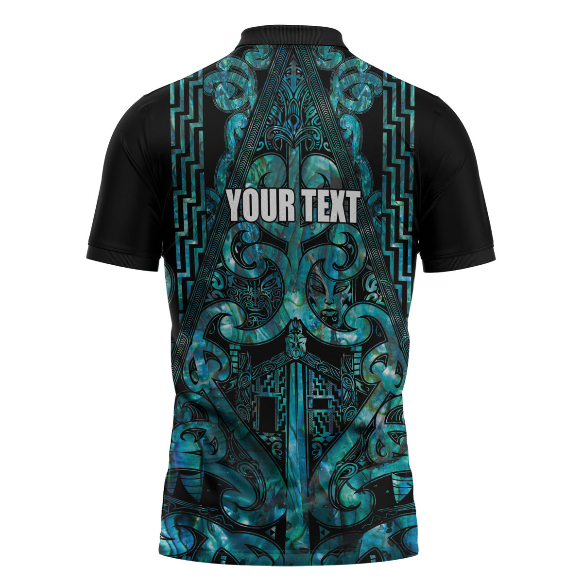 Maori Language Week Personalised Zipper Polo Shirt Kia Mau Ki To Ukaipo Paua Shell Color LT14 - Polynesian Pride