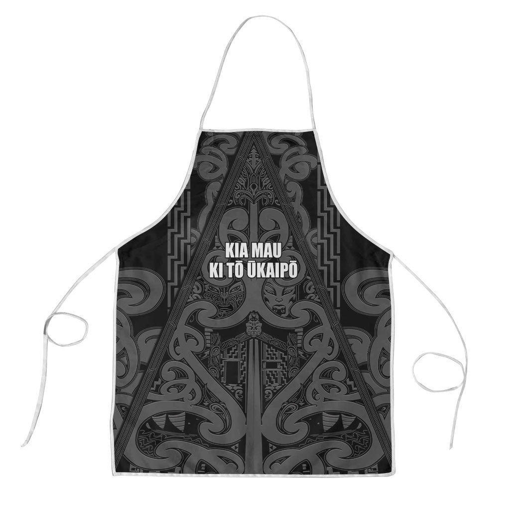 Maori Language Week Apron Kia Mau Ki To Ukaipo Grey Color