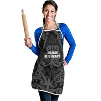 Maori Language Week Apron Kia Mau Ki To Ukaipo Grey Color LT14 - Polynesian Pride
