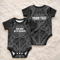 Maori Language Week Personalised Baby Onesie Kia Mau Ki To Ukaipo Grey Color