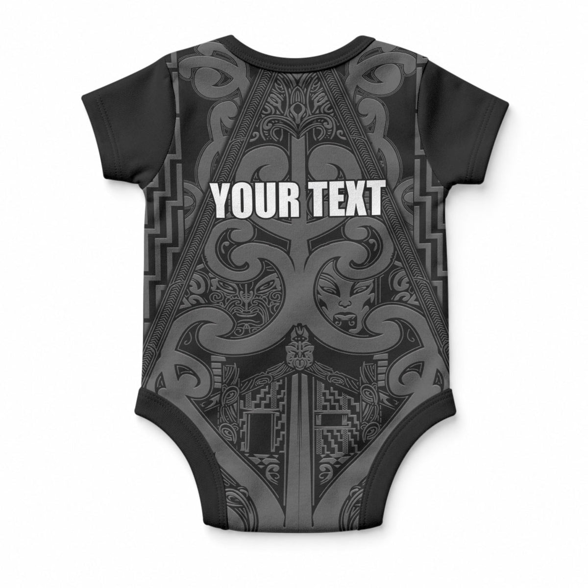 Maori Language Week Personalised Baby Onesie Kia Mau Ki To Ukaipo Grey Color