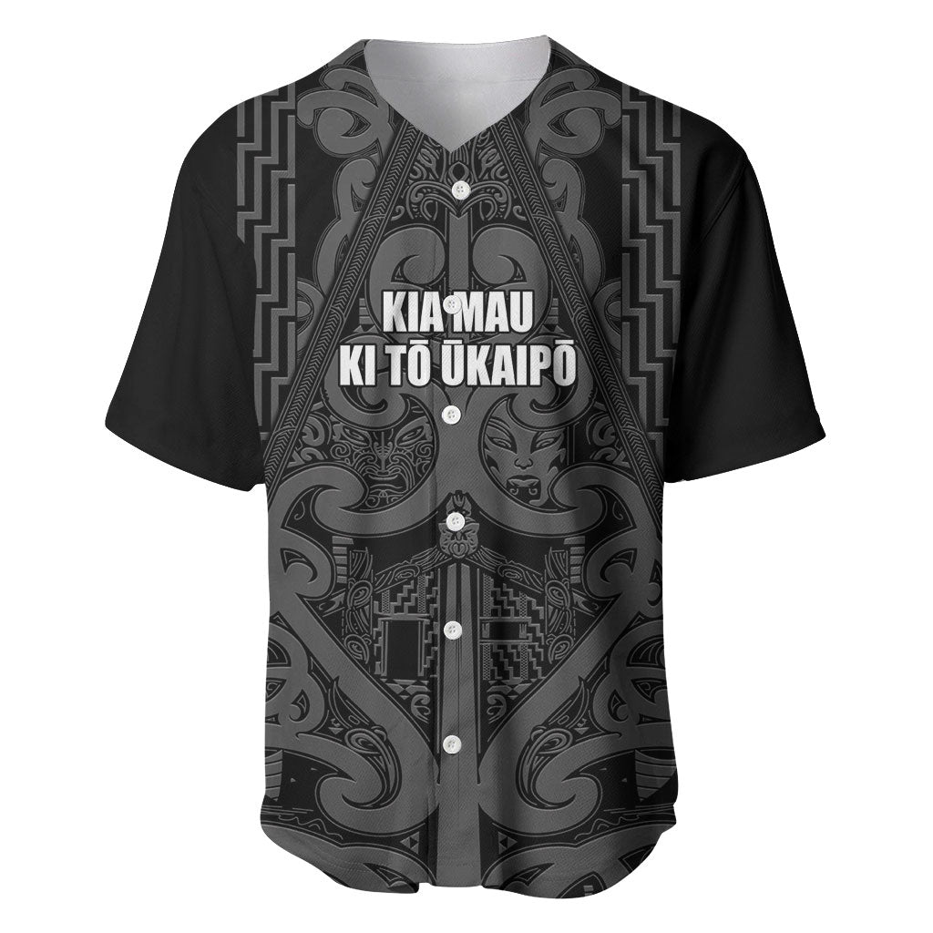 Maori Language Week Personalised Baseball Jersey Kia Mau Ki To Ukaipo Grey Color LT14 Grey - Polynesian Pride