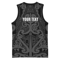 Maori Language Week Personalised Basketball Jersey Kia Mau Ki To Ukaipo Grey Color LT14 - Polynesian Pride